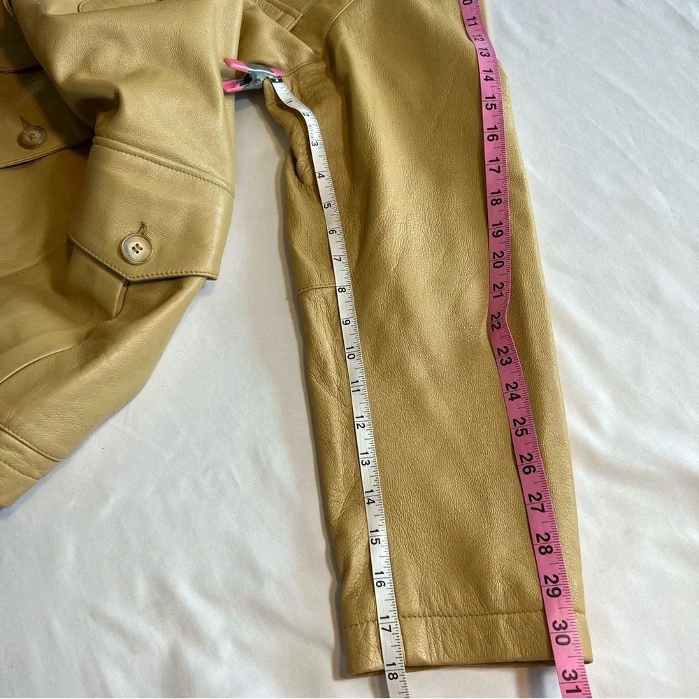 🎉HP🎉 Vintage Industria Soft Leather Utility Driving Coat Italy Jacket Size 46 - Picture 11 of 11